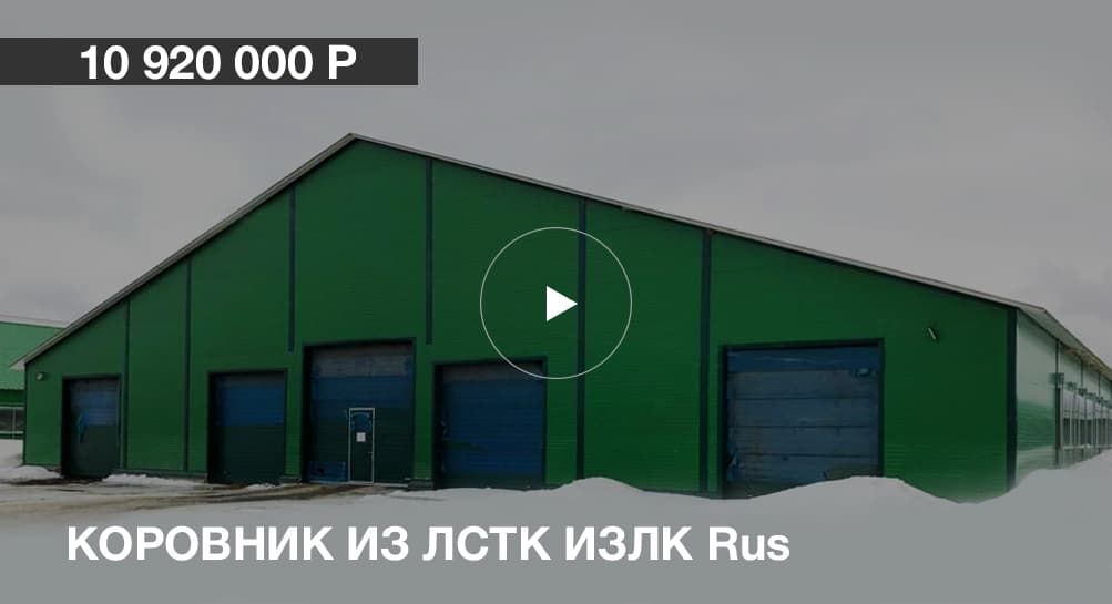 Здание коровника из ЛСТК в п.Южа